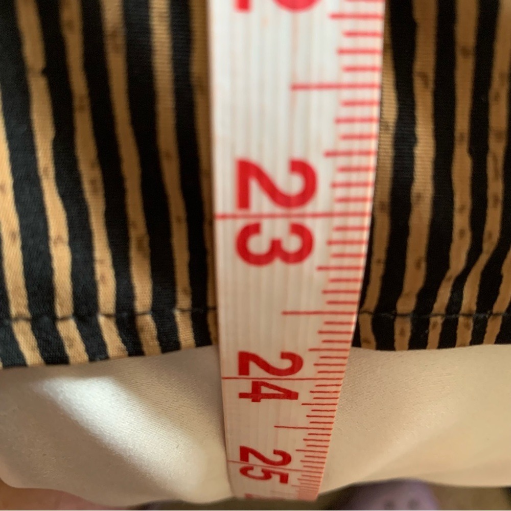 MAGGIE SWEET. Brown/Black striped shirt. Short sleeves. Sz S.‎ - Picture 7 of 8